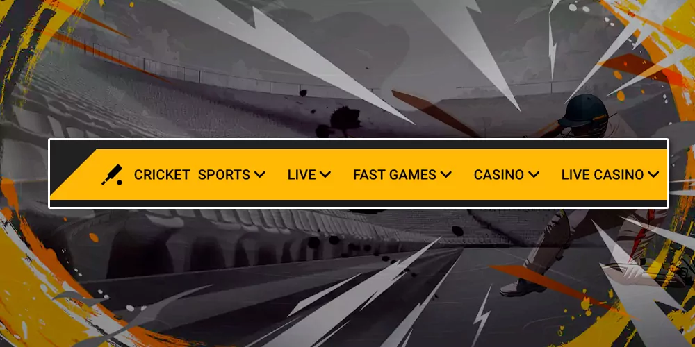 Sections with bets and games on Melbet