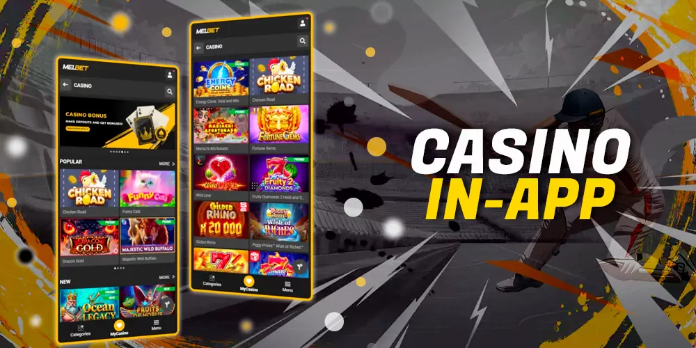 Online casino in the Melbet mobile app